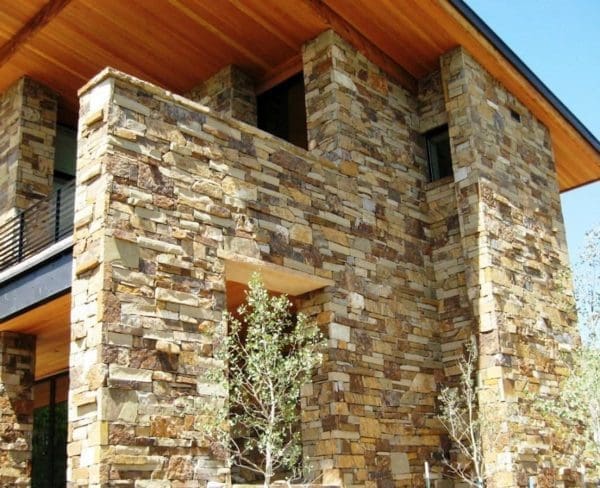 Cortez Natural Stone Veneer Exterior Wall