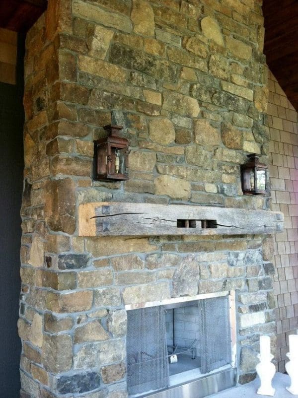 Rainier Natural Stone Veneer Fireplace