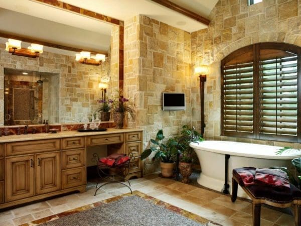 Belvedere Natural Thin Stone Veneer Interior Bathroom Wall