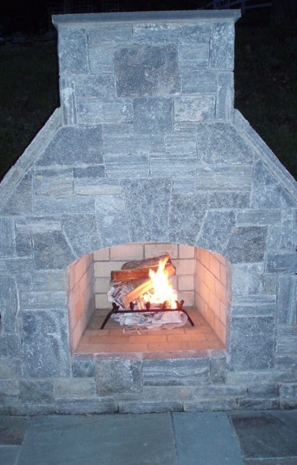 Ellsworth Real Stone Veneer Fireplace