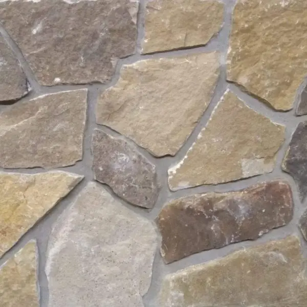 Earthy brown mosaic style real stone veneer