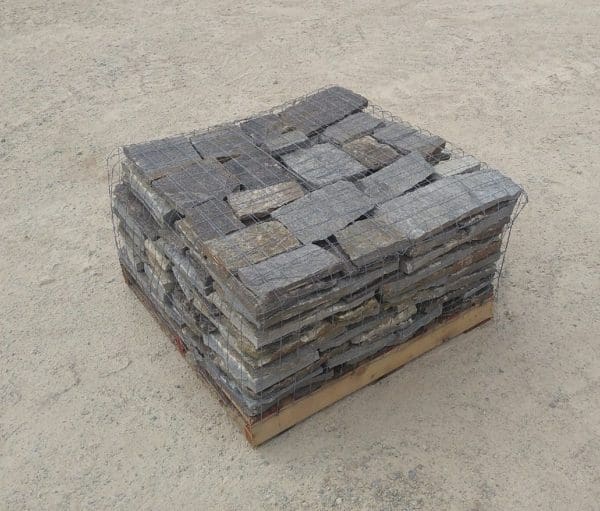 A stock pallet containing 100 square feet of natural stone veneer.