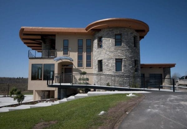Modern Home Exterior with Glendale Natural Stone Veneer