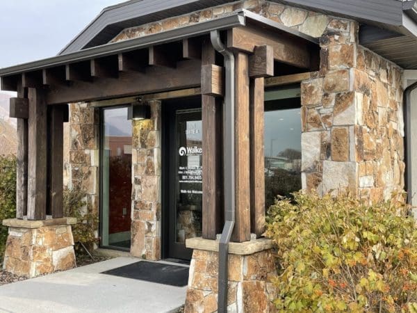 Commercial Front Entrance with Carson Pass Natural Stone Veneer