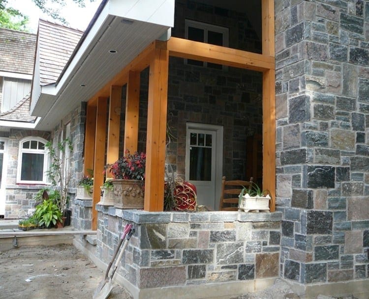 Home Exterior with Astoria Natural Stone Veneer