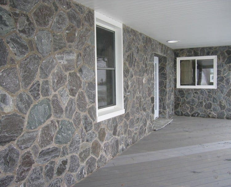 Covered Patio with Concord Real Stone Veneer