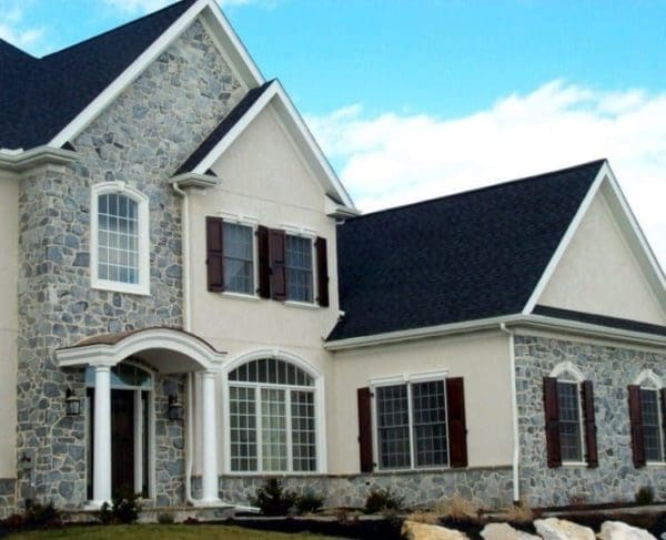 Home Exterior with Concord Real Stone Veneer