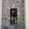 Exterior accent wall with custom blend of Balkan and Jura real stone veneer