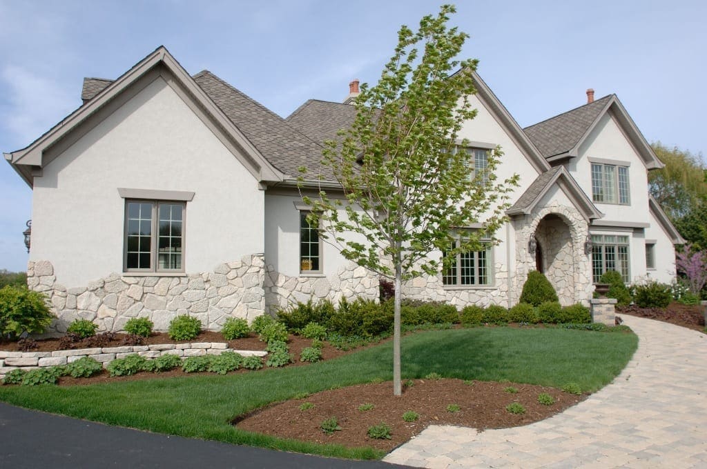 Home Exterior with Huron Real Thin Stone Veneer