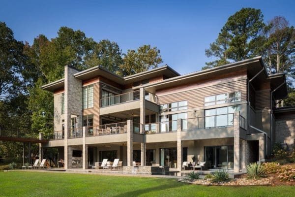 Modern Home Exterior with Joliet Thin Stone Veneer