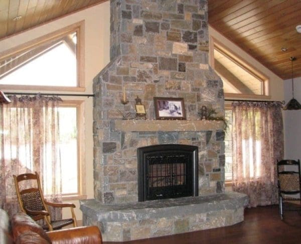 Interior Fireplace with Vancouver Real Stone Veneer