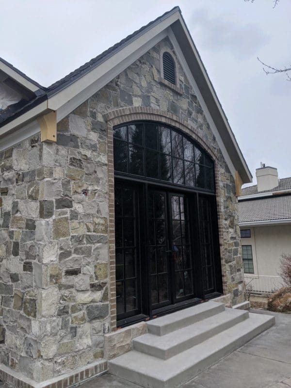 Home with Olympia real thin stone veneer exterior siding