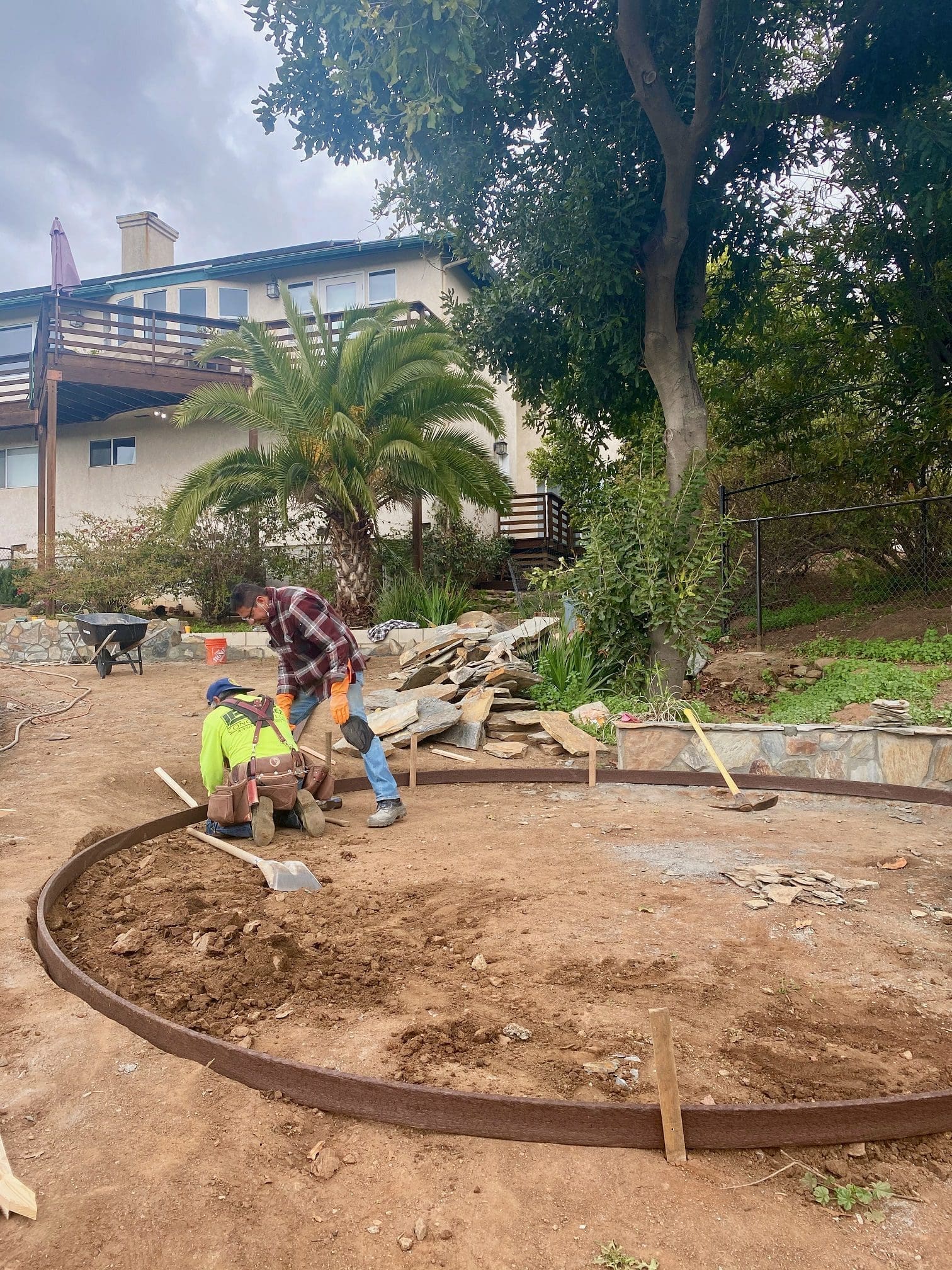 Flagstone application on an patio