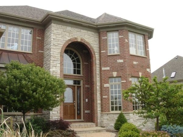Front entrance with Empire real thin stone veneer