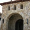 Front entrance accent wall with Mediterra real thin stone veneer