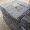 Flats pallet of Midnight Shimmer natural thin stone veneer