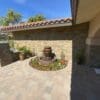 Cabernet tumbled real thin stone veneer front entrance