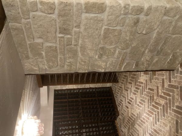Interior Wine Cellar with La Spezia tumbled real stone veneer