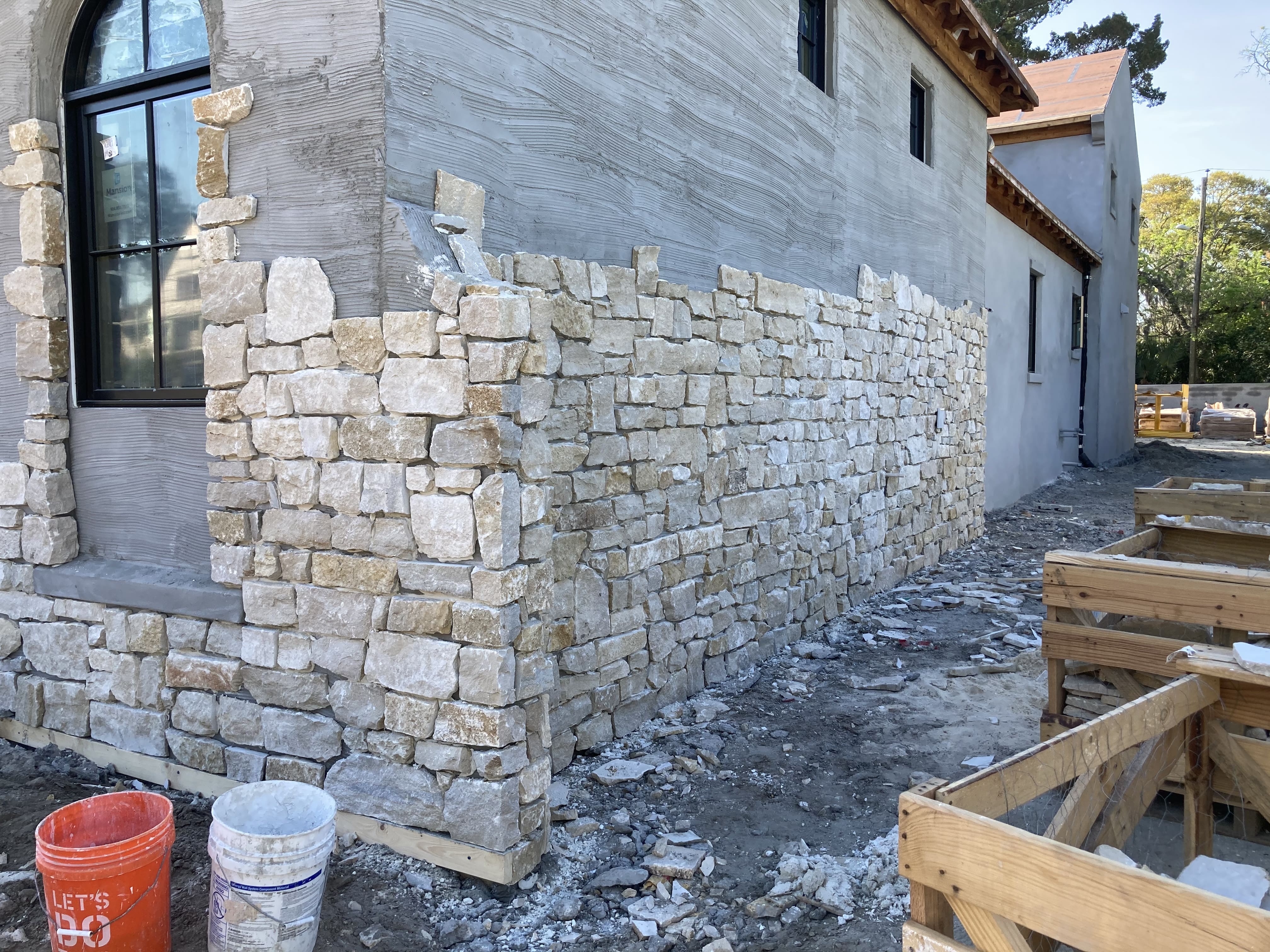 Madison Natural Thin Stone Veneer Masonry Installation