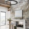Westgate Natural Thin Stone Veneer Double Sided Fireplace