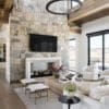 Westgate Natural Thin Stone Veneer Modern Fireplace