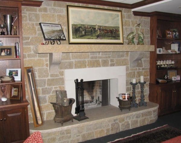 Halcyon Natural Stone Veneer Interior Fireplace