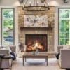 Lockridge Natural Thin Stone Veneer Interior Fireplace