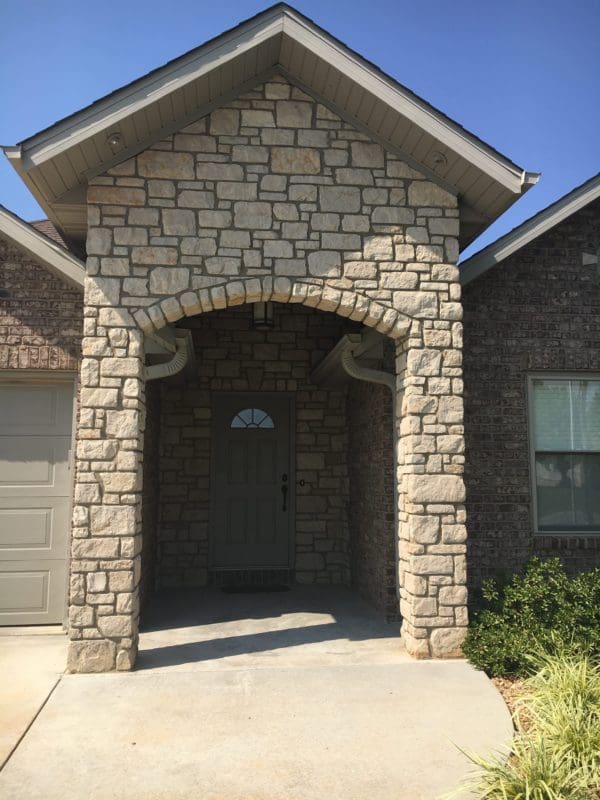 Oxford Real Thin Stone Veneer Front Entrance