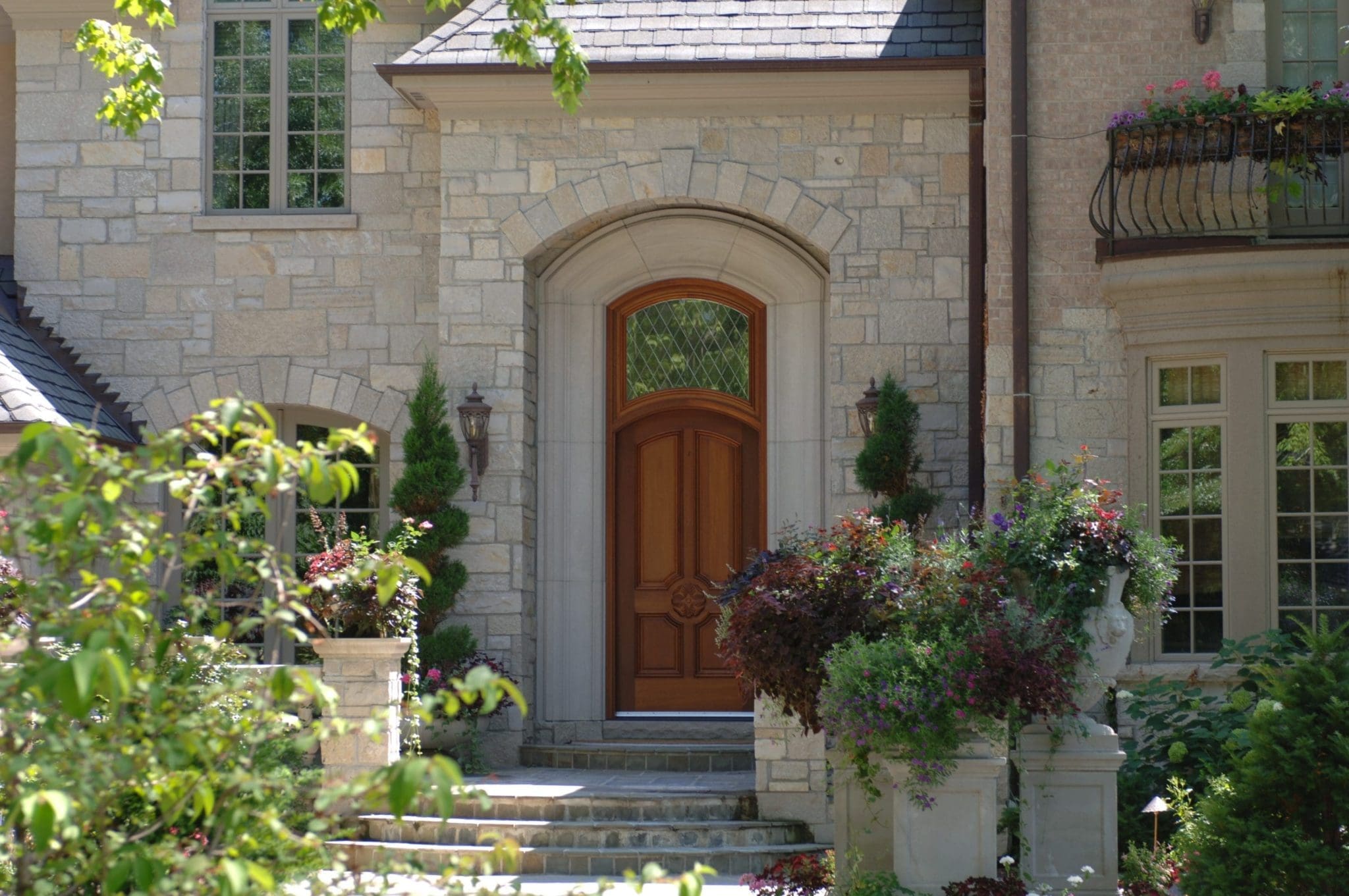 Florence Real Thin Stone Veneer Front Entrance