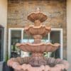 Cabernet Natural Stone Veneer Accent Wall with Fountain