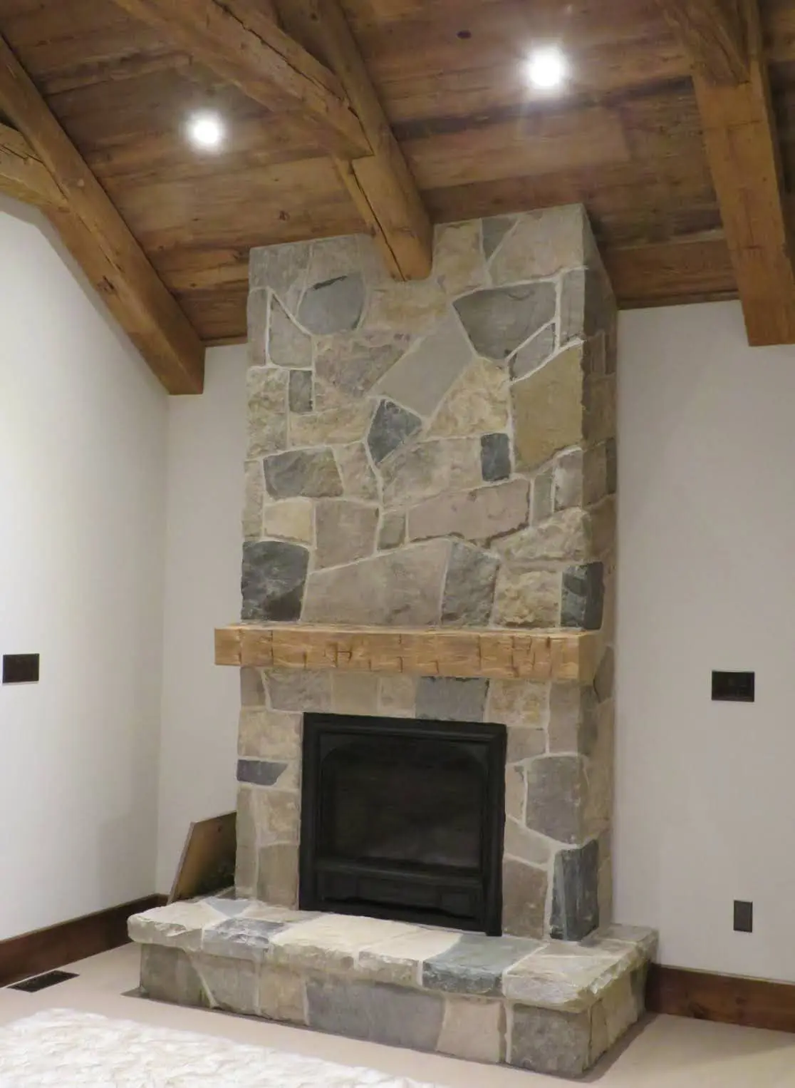 Custom Concord Real Stone Veneer Blend Fireplace