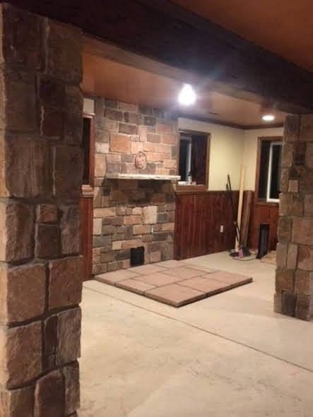 Branson Real Stone Veneer Fireplace