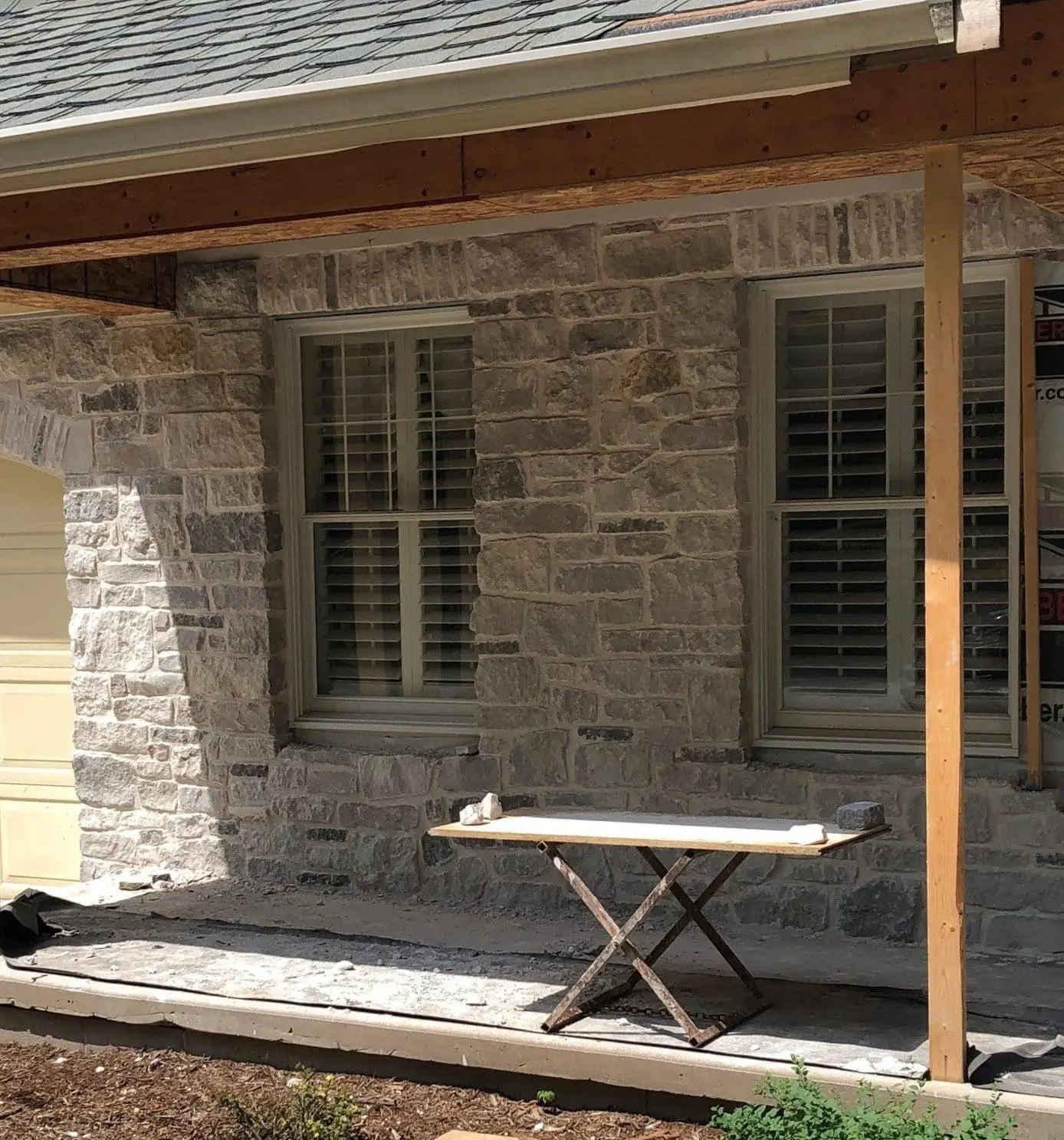 Lexington Natural Thin Stone Veneer Covered Porch Quarry Mill