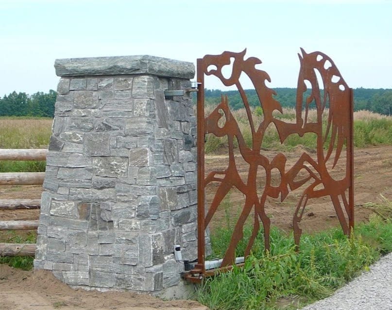 Logan Real Thin Stone Veneer Gate