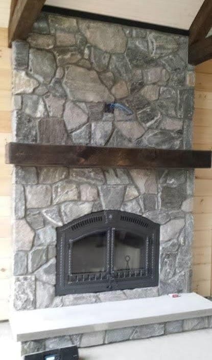 Matterhorn Natural Thin Stone Veneer Fireplace