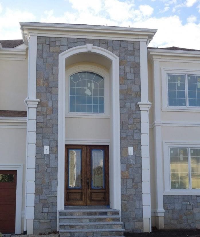 Plymouth Real Thin Stone Veneer Front Entrance
