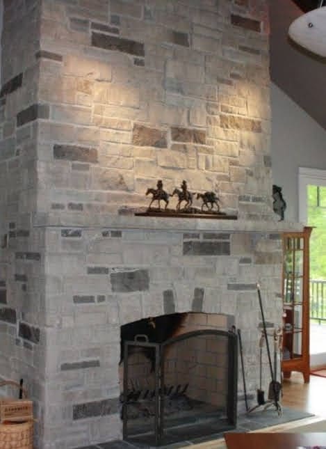 Silverado Thin Stone Veneer Interior Fireplace