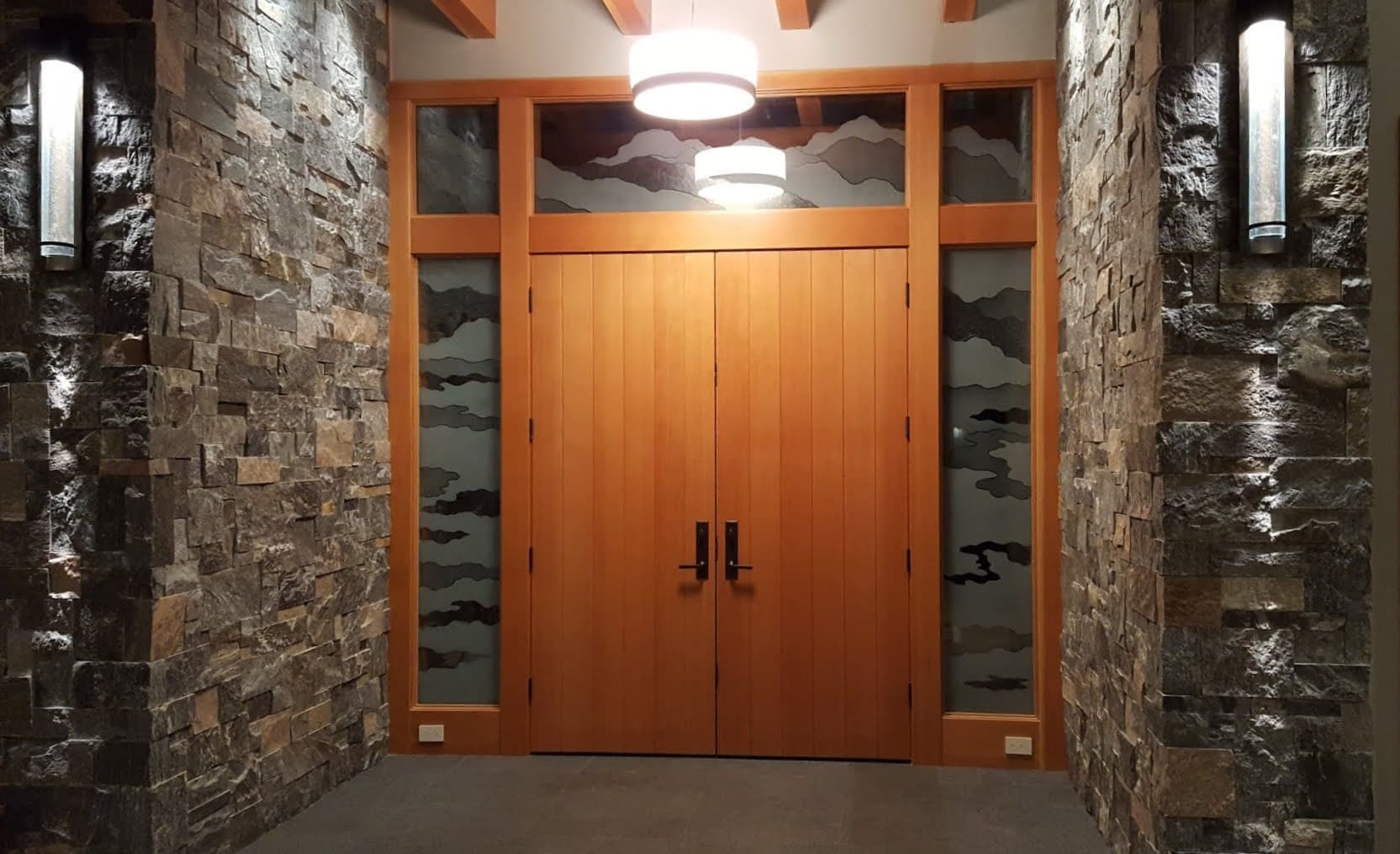 Vancouver Natural Stone Veneer Custom Drystack Front Entrance