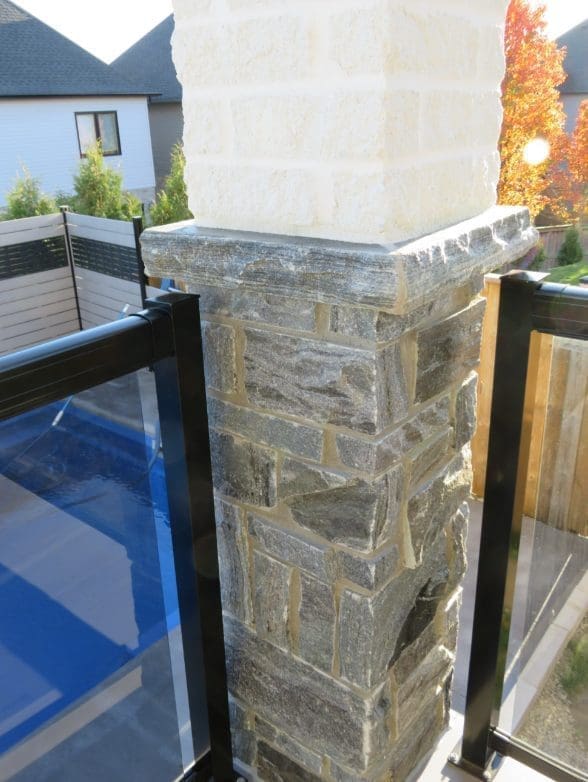 Pembroke Real Granite Thin Stone Veneer Pillar