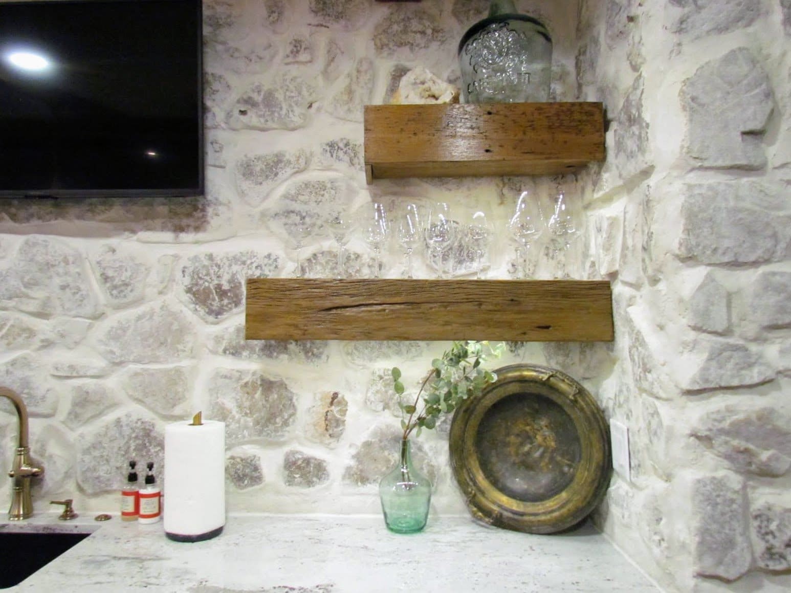 Pioneer Real Thin Stone Veneer Close Up Kitchen