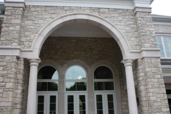 Chalet Dimensional Style Natural Thin Veneer Front Entrance