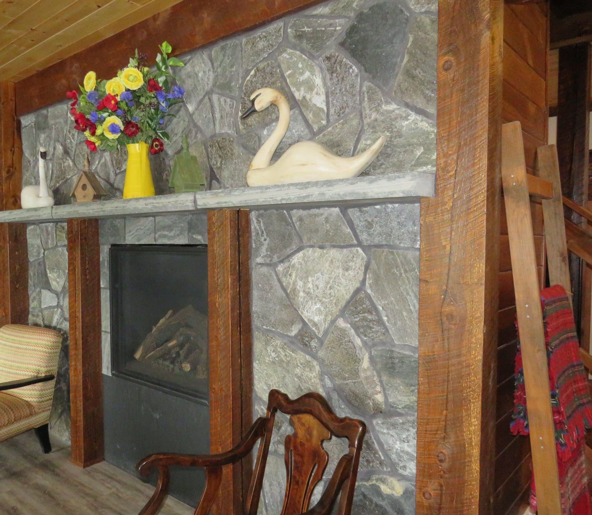 Concord Natural Granite Thin Stone Veneer Fireplace
