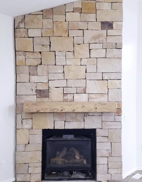 Cordoba Real Thin Stone Veneer Custom Fireplace