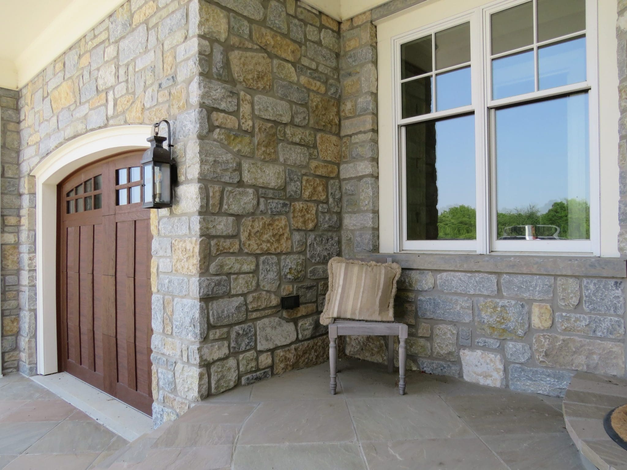 Chateau and Nottingham Natural Stone Veneer Front Porch