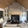 Door County Fieldstone Real Stone Veneer Custom Blend Fireplace