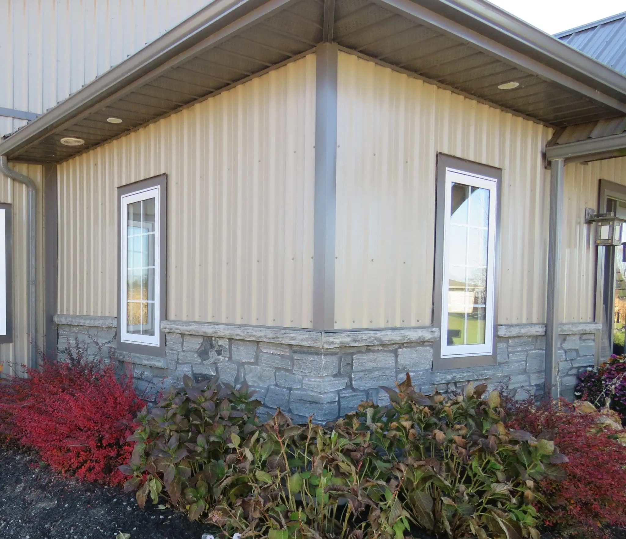 Seaside Real Stone Veneer Commercial Exterior with Natural Finish
