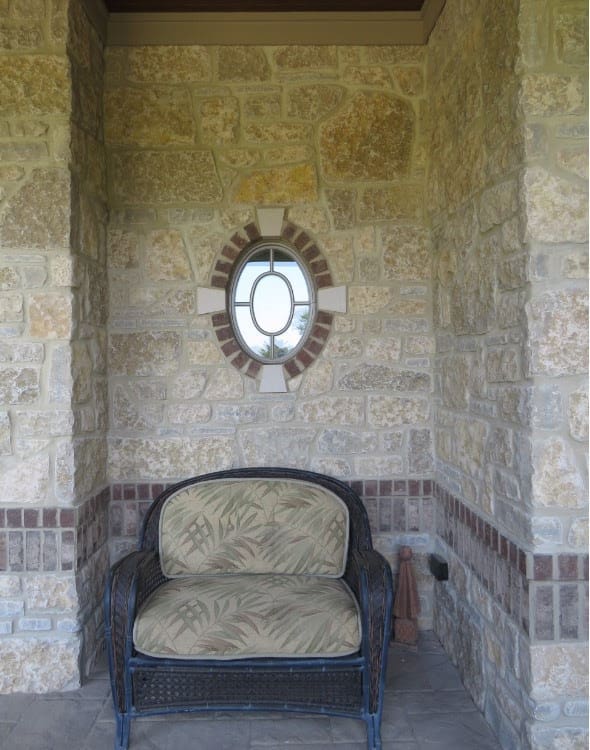 Chateau Real Thin Limestone Veneer Front Porch