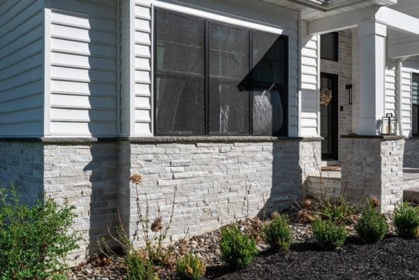 Whittier Real Thin Stone Veneer Front Entrance