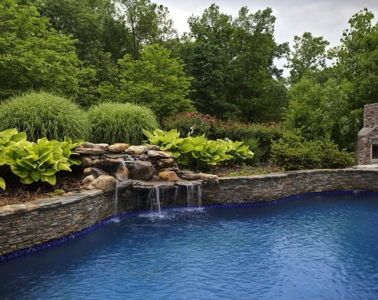 Augusta Natural Thin Stone Veneer Outdoor Living Pool